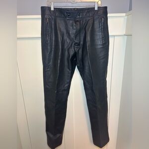 Vintage thick leather racing pants